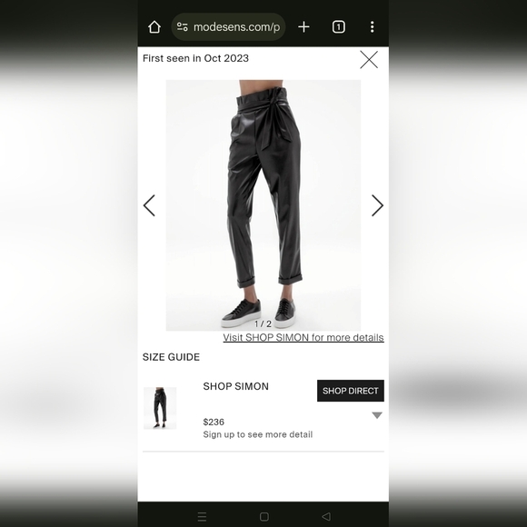 ❗NWT Ona by Yoon Chung Vegan Leather Paper bag Pant - Picture 1 of 7